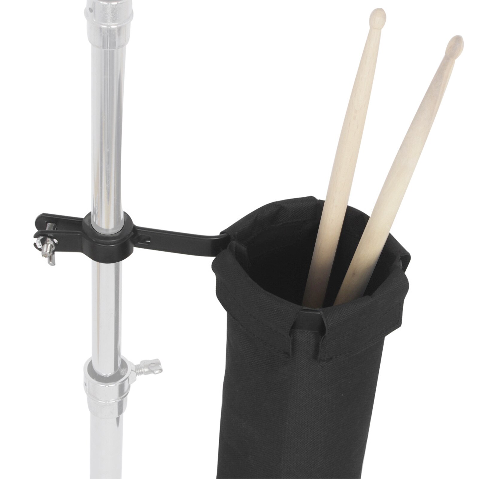 Cylindrical Drum Stick Holder 600D Fabric Clamp On for Drum Set with Clamp Mount