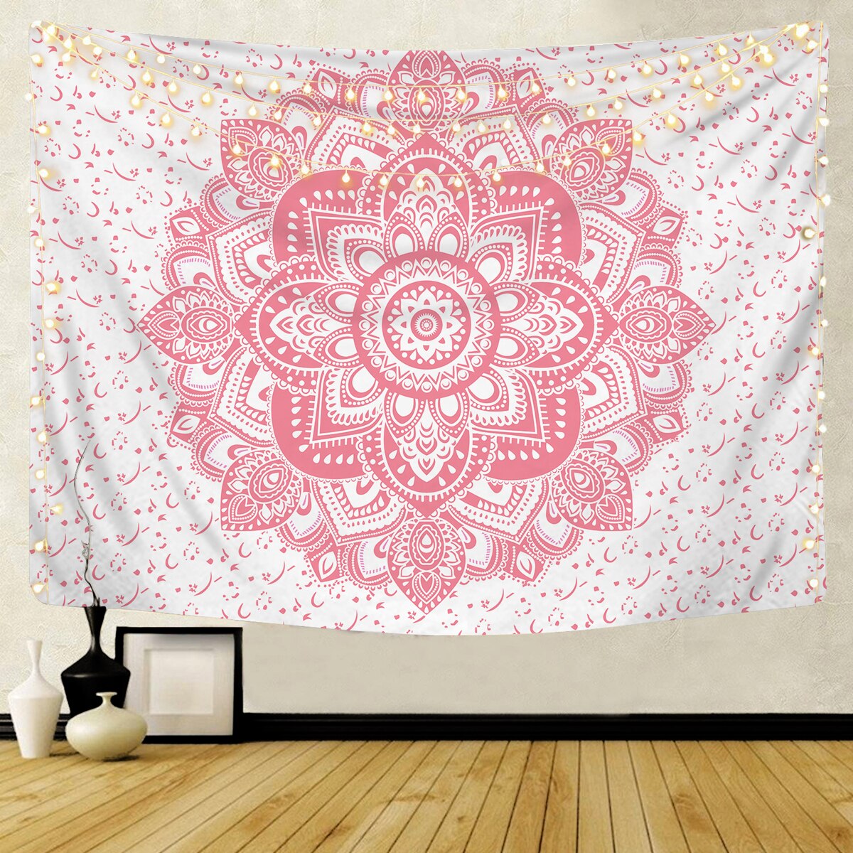Mandala mönster gobeläng vägghängande gobeläng psykedlic filt strand hippie överkast bakgrund heminredning