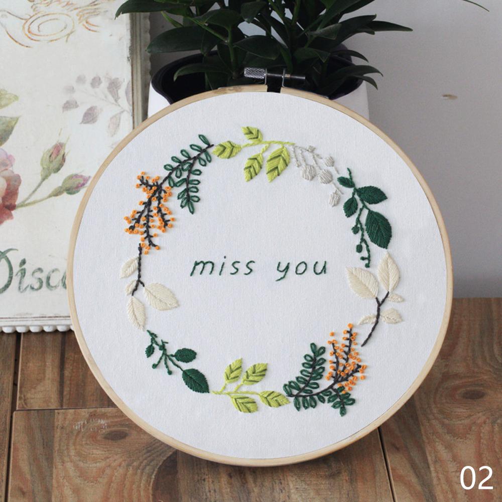 Circle Embroidery Kits ,Embroidery Set,Needlework Embroidery, Cross Stitch kits, Embroidery for Beginner, DIY Art Sewing Craft: 02