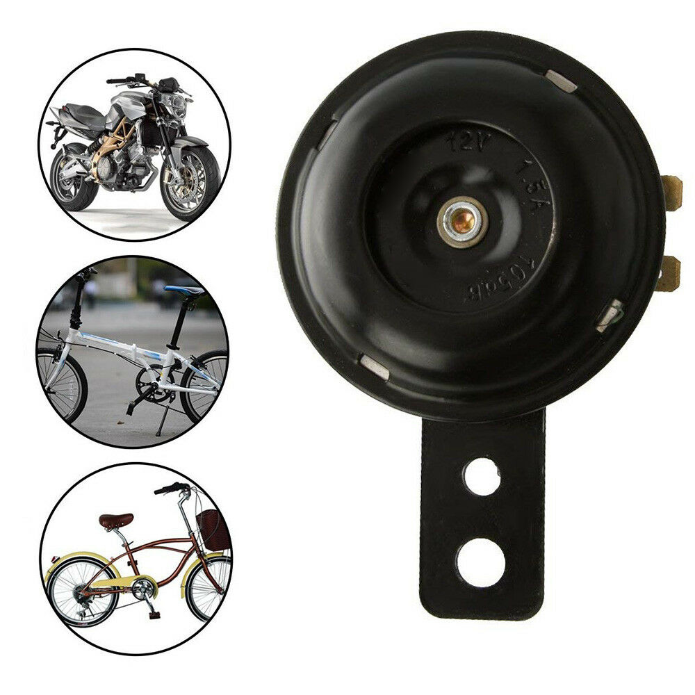 12v Motorcycle Horn Super Loud Motorcycle Horn 105dB Scooter Moped Dirt Bike ATV Motorcycle Air Horns 70mm A24 Black