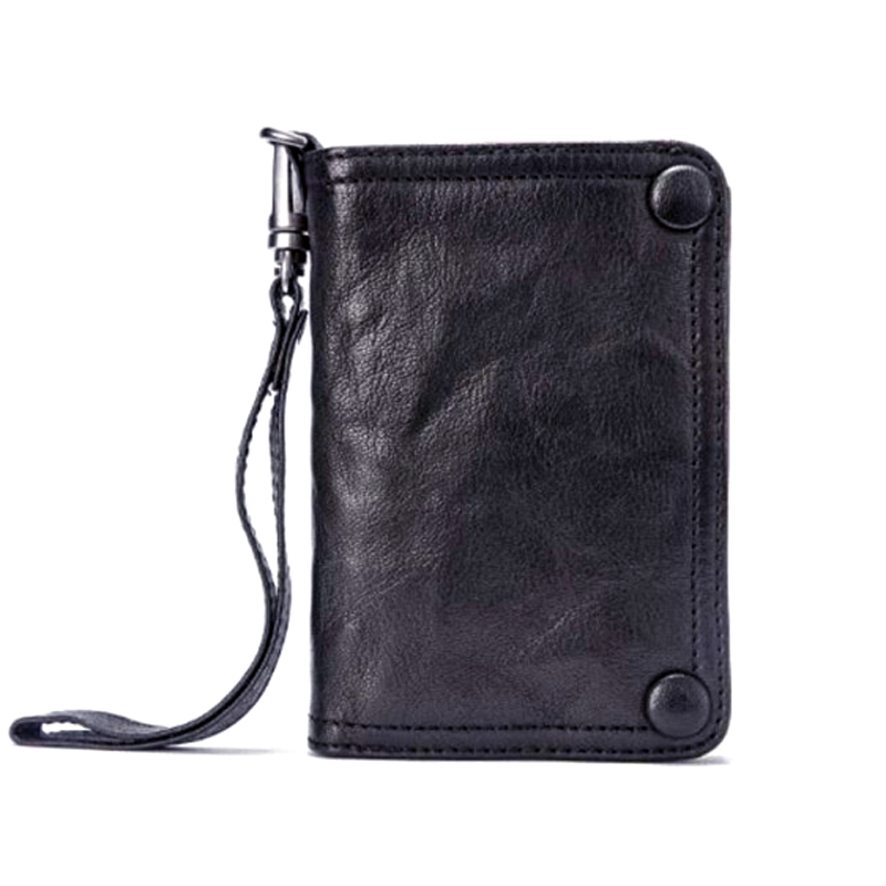 Echtes Leder Männer Brieftasche Kupplung Geldbörse Männlichen Bifold Geld Clips mit Haspe große kapazität Karte Brieftasche Kurze W/Postleitzahl Tasche