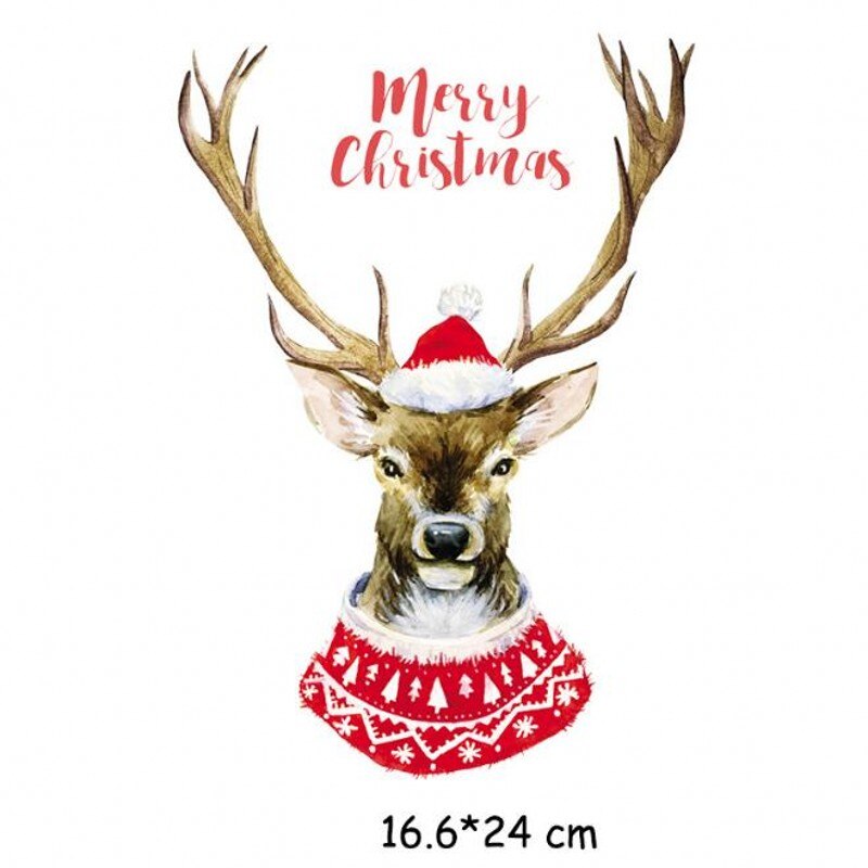 Leuke kerst strijkpatches, wasbare diy accessoire voor kleding, warmteoverdracht t-shirt thermische stickers: 7