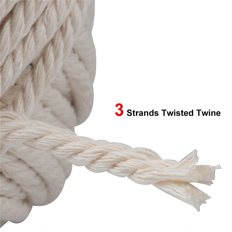 3mm/4mm/5mm/6mm DIY Cotton Cord Twisted String Macrame Braided Rope Home Wedding Handmade Accessories