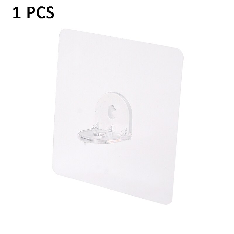 Transparent Shelf Support Hook Sticker Punch Free Layered Partition Bracket Paste Screw Hook Triangle Bracket Support Shelf Hook: 1 PCS
