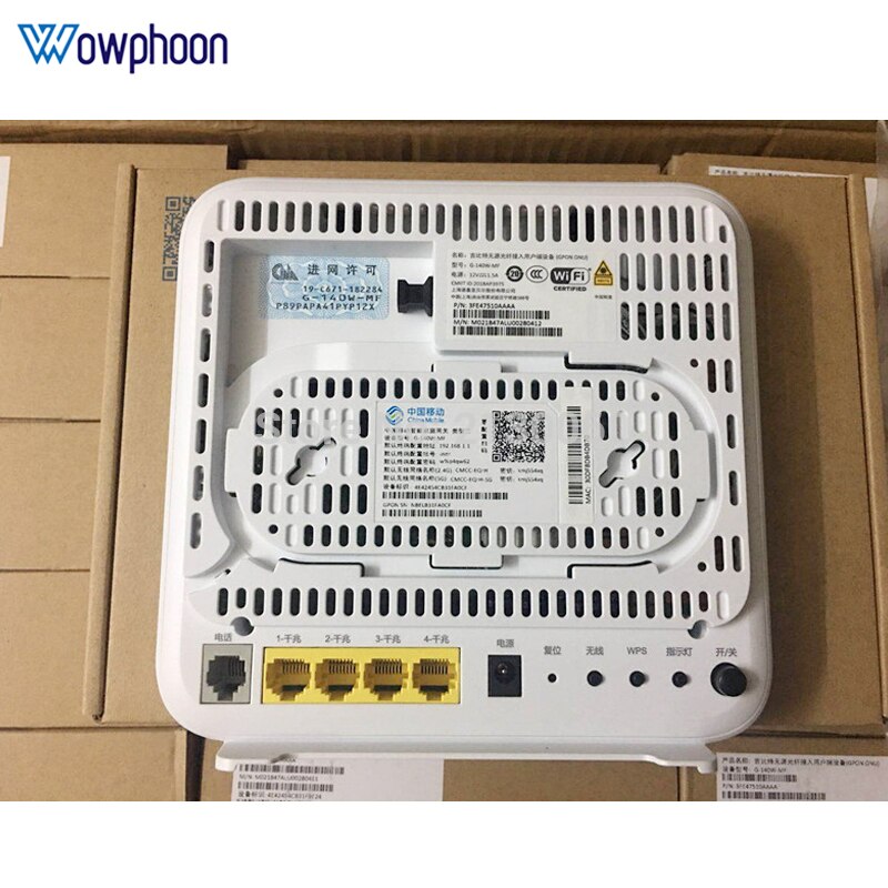 Alcatel-lucent G-140W-MF GPON ONU ONT 4GE+1Tel+Wifi 2.4G 5G, English firmware, same function as HS8145V optical network unit