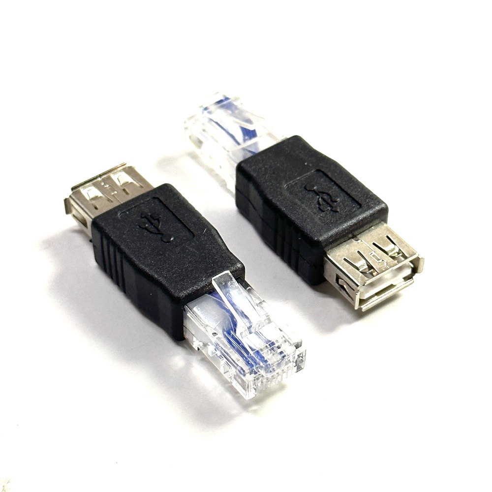 Crystal Head RJ45 Male to USB 2.0 AF A Female Adapter Connector Laptop LAN Network Cable Ethernet Converter plug