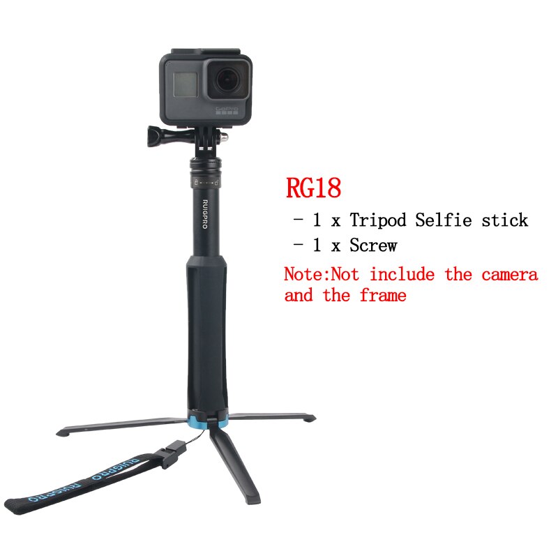 Trípode de mano para cámara deportiva, palo de Selfie extensible, monopié para DJI OSMO action Gopro Hero 10, 9, 8, 7, 6, 5, 4, SJCAM, Xiaomi YI: RG18