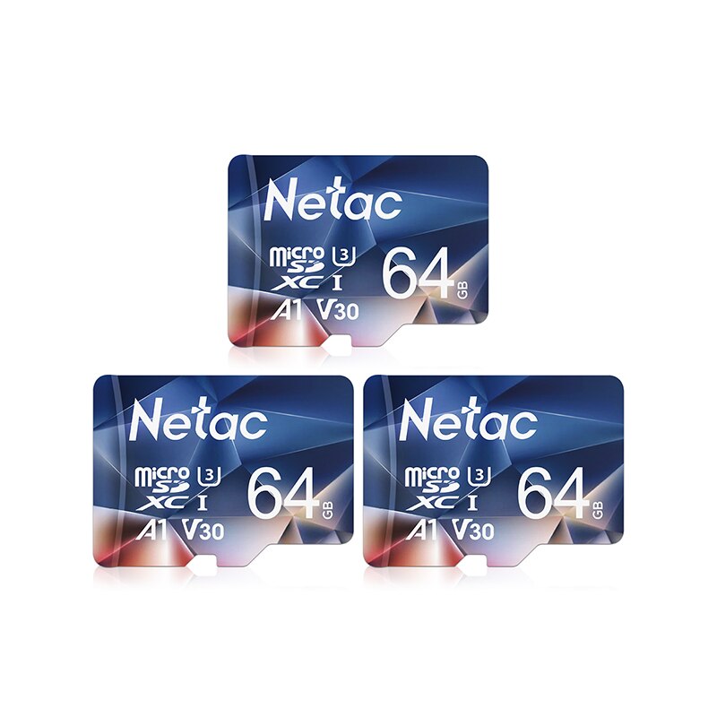 Netac tarjeta de memoria Micro SD 32GB 128GB 64GB 256GB 16GB a 512GB tarjeta Micro SD TF tarjeta de memoria Flash para el teléfono y el ordenador: 64GB 3PCS
