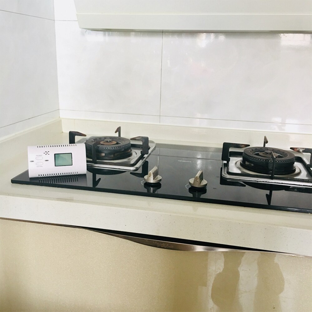 Smart Voice Smoke Detector Alarm Sensor With LCD Warning Monitor For Home Office Security