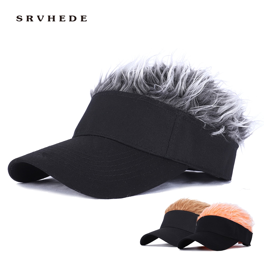 Baseball Cap With Spiked Hairs Wig Baseball Hat With Spiked Wigs Men Women Casual Concise Sunshade Adjustable Sun Visor