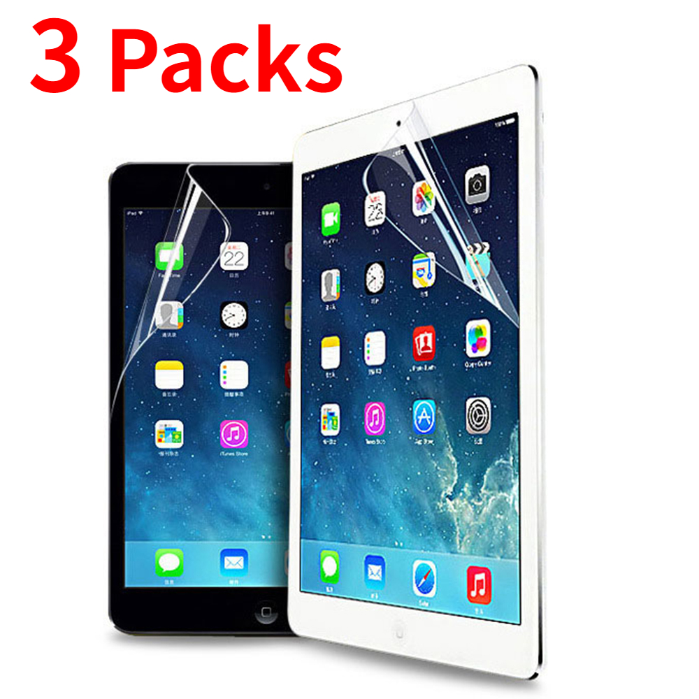 3 paczki Tablet folie ochronne na ekran do miękka folia do iPad 9.7 10.2 10. 5 10.9 11 12.9 Air 4 3 2 Mini 6 5 4 3 2 dla ipad 2017 2018 2020
