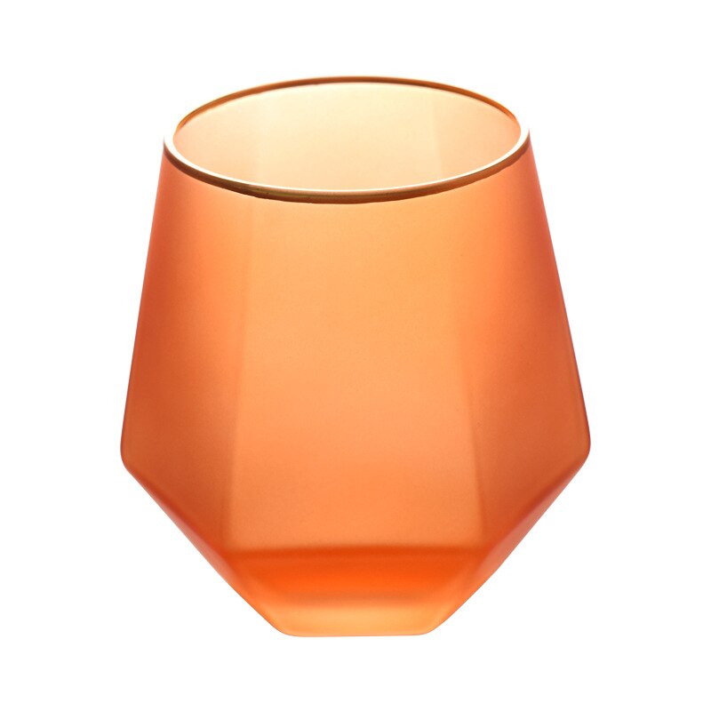 Farge frostet sekssidig whiskyglass brennevinsglass hjem phnom penh vannglass juicekopp diamantglass: A10