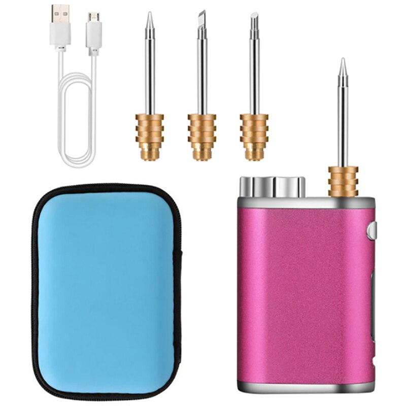 Draagbare Oplaadbare Soldeerbout Usb Draadloze Batterij Soldeerbout 1W-75W High Power Verstelbare: GRAY