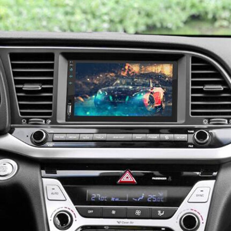 2 Din Car Radio 7 inch HD Press Sn Player Android Auto Carplay Multimedia MP5 FM/USB/AUX/Bluetooth Car o for Rear Camera