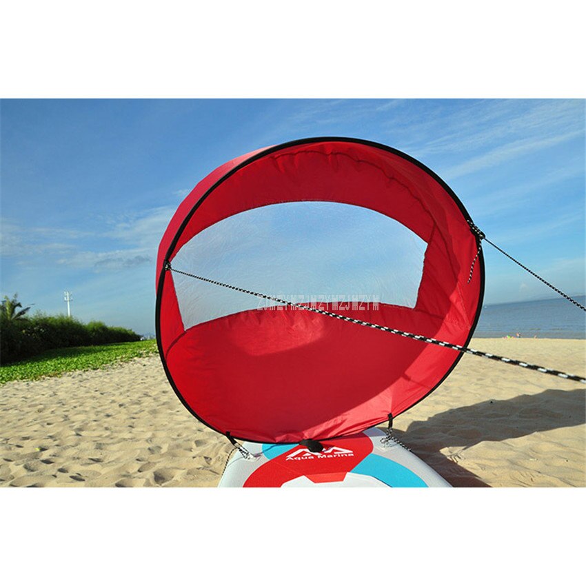 Bote de remos plegable de tamaño grande de 42/108cm para Kayak, vela de viento descendente, remo de canoa con ventana transparente, accesorio para barco a la deriva