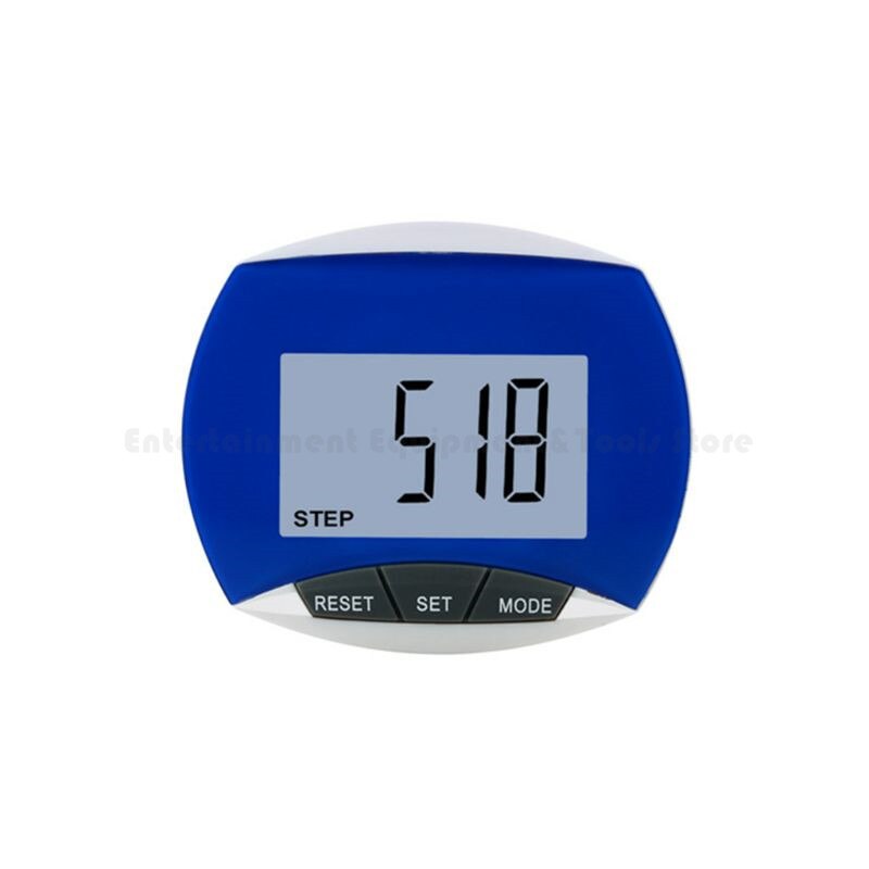 Contador de passos fitness digital pedômetro movimento passo à prova dwaterproof água calorias contador: blue