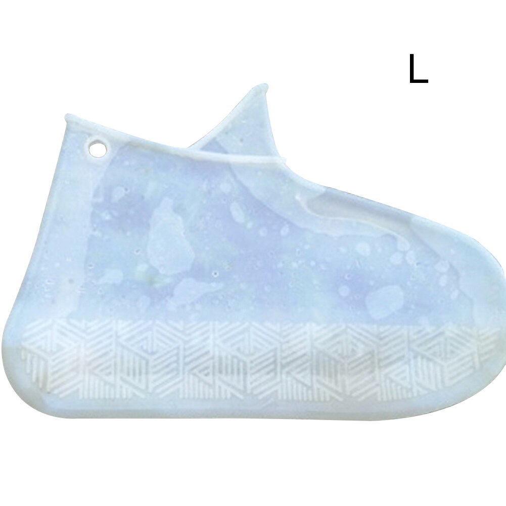Silicone Overshoes Reusable Waterproof Shoes Covers Rain Boots Non-slip Covers WXV: White L