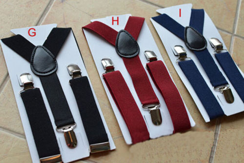 Neue Schöne Baby Jungen Mädchen Clip-on Hosenträger Y-Back Kind Elastische Hosenträger 8 Farben Insgesamt zubehör