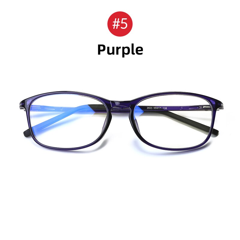 Vivibee Anti Blauw Licht Bril Mannen Bluelight Straling Vrouwen TR90 Bescherming Computer Gaming Ray Blokkeren Uv Komputer Eyewear: 5 Purple