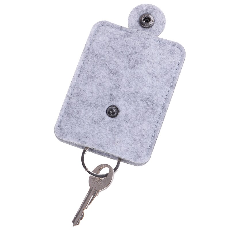 1PCS Men Women Woolen Felt Keychain Holder Pocket Car Key Wallet Purse Keys Organizer Pouch Case Bag