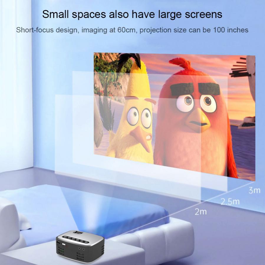 T20 Mini Projector Home Led Draagbare Video Player Cinema Miniatuur Kleine Projector 1080P Hd Projectie