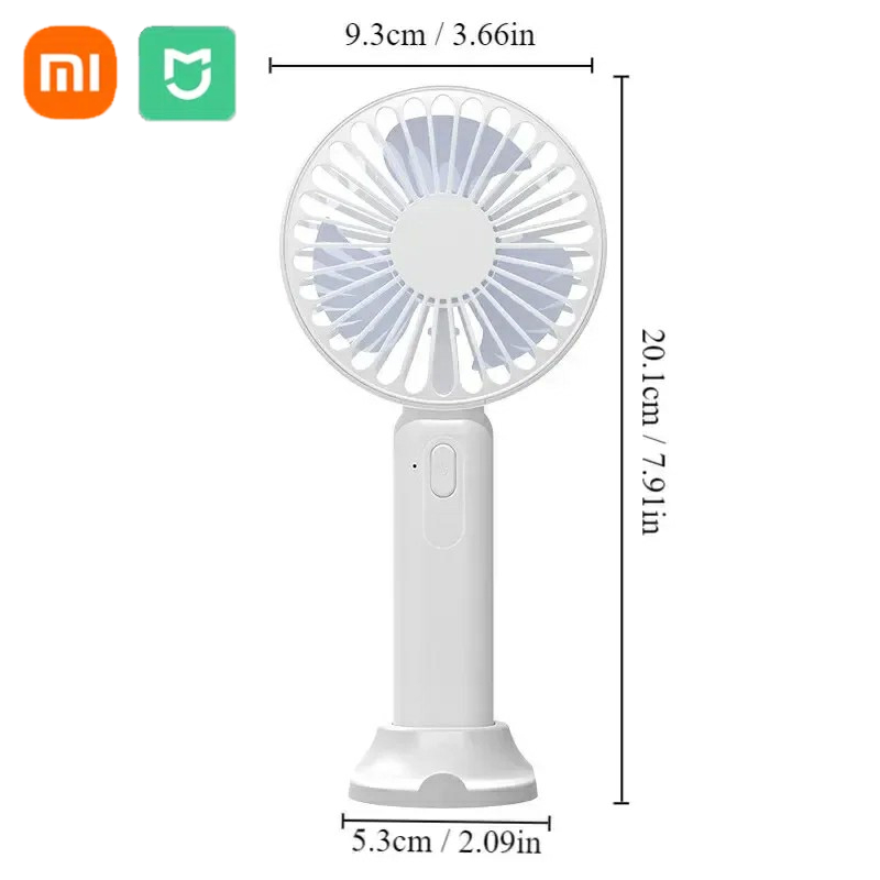 Xiaomi Mini draagbare ventilator Office Desktop Multifunctionele elektrische ventilator met opvouwbare kop USB Mini draagbare coole zakventilator met hoge wind: Donkergroen