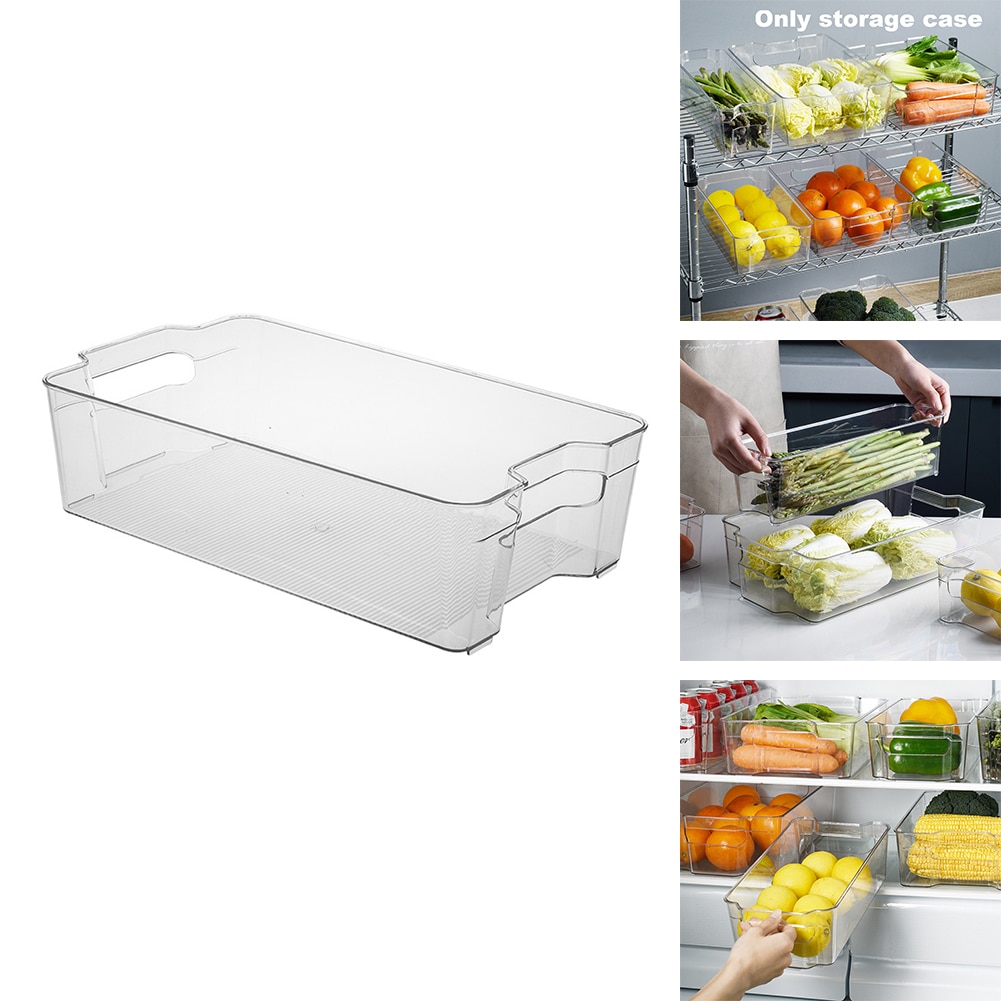 Multifunction Food Container Refrigerator Storage Box Vegetable Fruit Freezer Case Clear With Carrying Handles Home For Kitchen