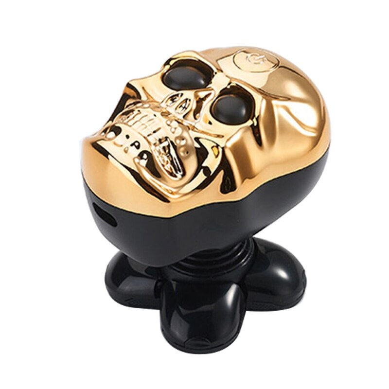 Halloween crâne rasoir électrique 6 en 1 tête chauve rasoir 5D rasoir rotatif multifonctionnel tondeuse à barbe nez oreille tondeuse pour hommes: Or