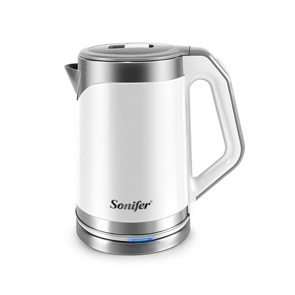 2L 220V bouilloire électrique acier inoxydable 1500W ménage cuisine chauffage rapide bouillant théière Pot Sonifer: White / AU