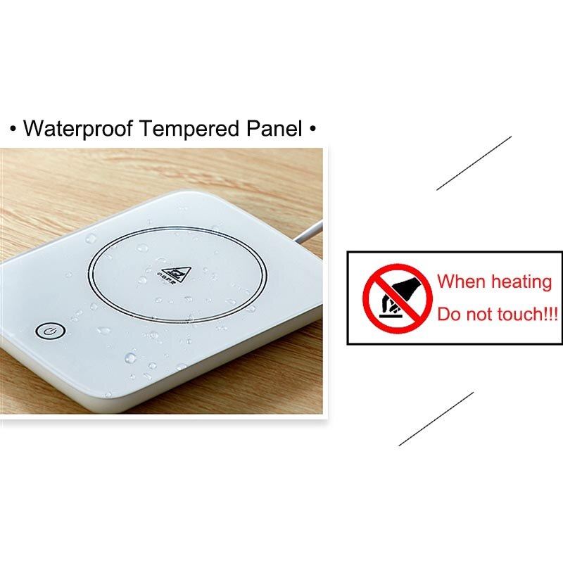 Théière en verre | Base chauffante multifonctionnelle, chauffage en verre, Thermostat intelligent tactile Portable, chauffe-café au lait, poêle à thé de bureau