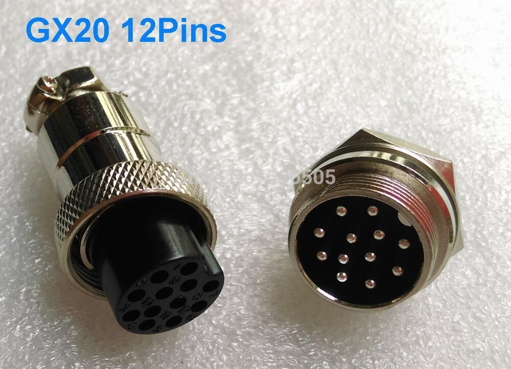 20 Mm GX20 12 Pins Luchtvaart Plug Luchtvaart Socket Kabel Joint 2 Set/partij