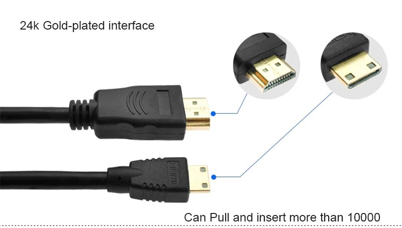 [Hfsecurity] 1.5M Hdmi Naar Mini Hdmi Kabel Voor Portable Screen Game Game Consoles Koperen Hdmi Kabel Adapter