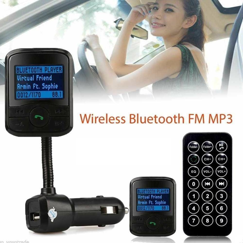 Auto Bluetooth Car Kit Fm-zender MP3 Speler Stuurwiel Handsfree 5V 2.1A MP3/Wma Voor Iphone Ipad samsung Htc Google