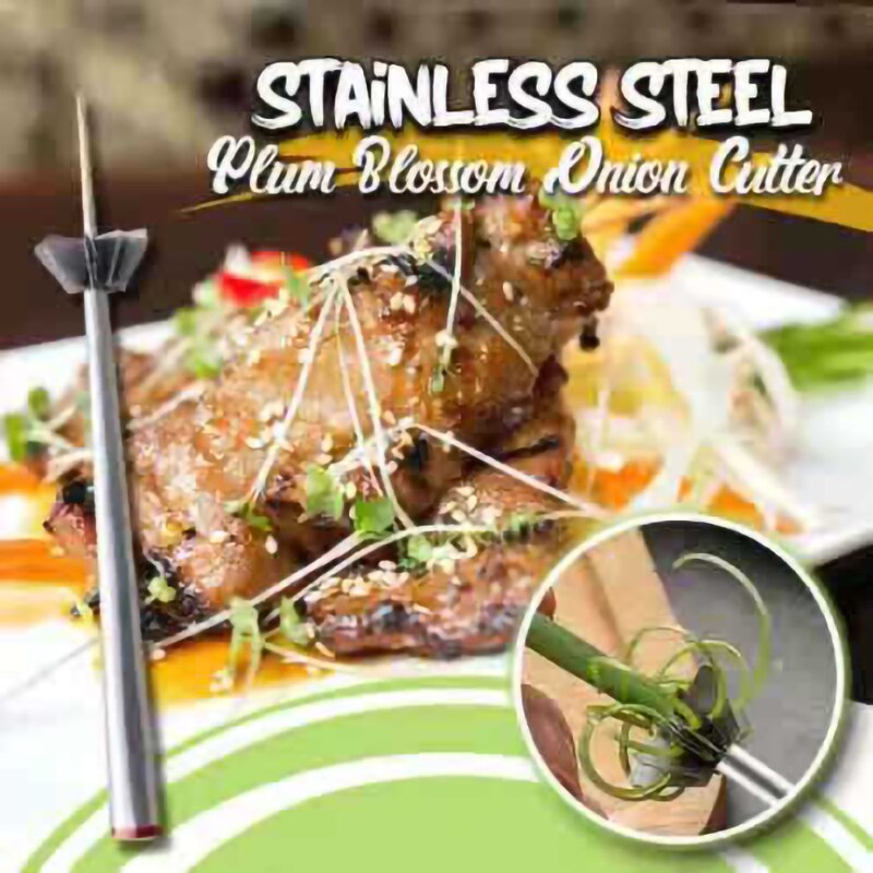 Chopped Green Onion Scallion Cutter Stainless Steel Household Kitchen Seasoning Chopped Green Onion Garlic Onion BBQ Splitter