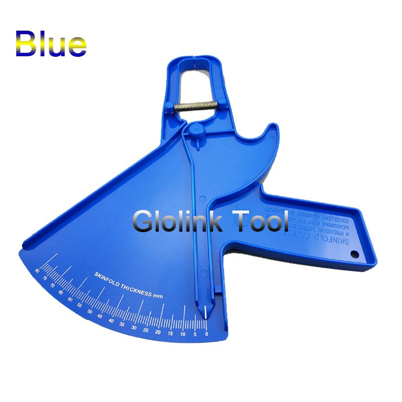 0-80mm plicometro slim guide caliper kropsfedt caliper hudfold caliper krop caliper fedt tester tlicometros: Blå