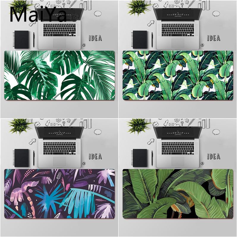 Maiya Top Banana Tree Green Leaves Palm Beautiful Anime Mouse Mat Large Mouse Pad Keyboards Mat