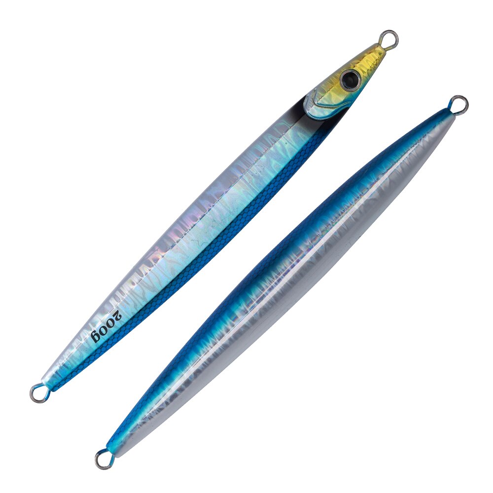 JIGGINGPRO 100g 130g 160g 200g Metal Jig Jigging Lure Isca Artificial Sea Fishing Jigs Tuna Kingfish Amberjack: 40mm / Blue