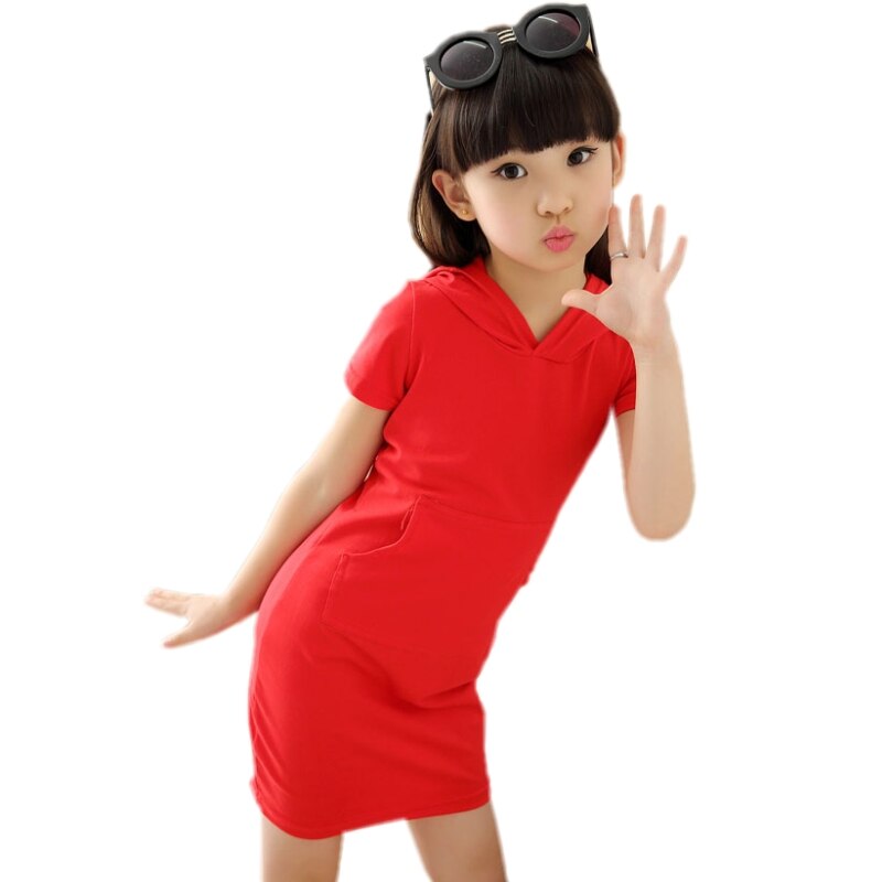 3 4 5 6 8 10 11 12 años niñas verano bebé casual estilo algodón niños verano niñas vestido tutú vestidos para niñas: Rojo / 5