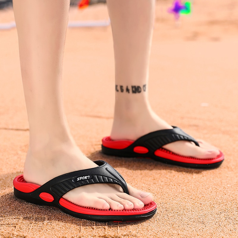Slippers Voor Mannen Casual Schoenen Outdoor Slippers Strand Sandalen Badkamer Flip-Flops Massage Mannen Slippers