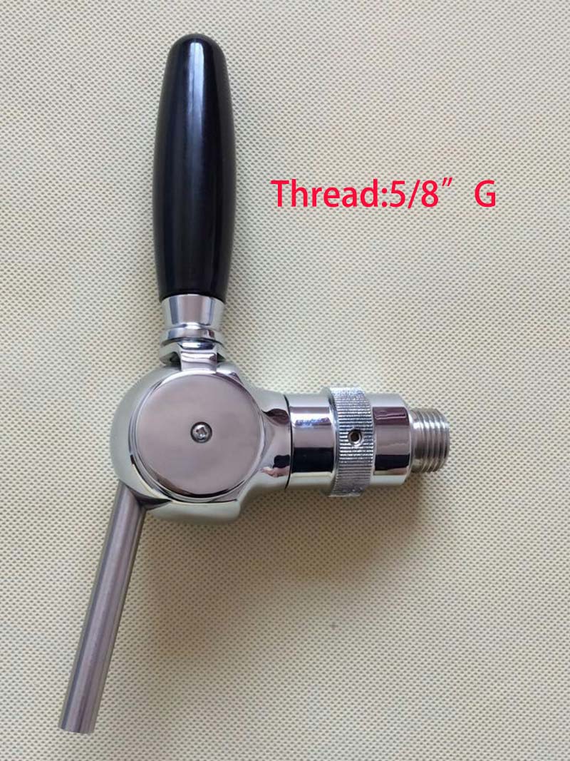 Belgian Ball Shape Beer Tap With Compensator, Flow Adjustable For Homebrew Or Bar: Grey