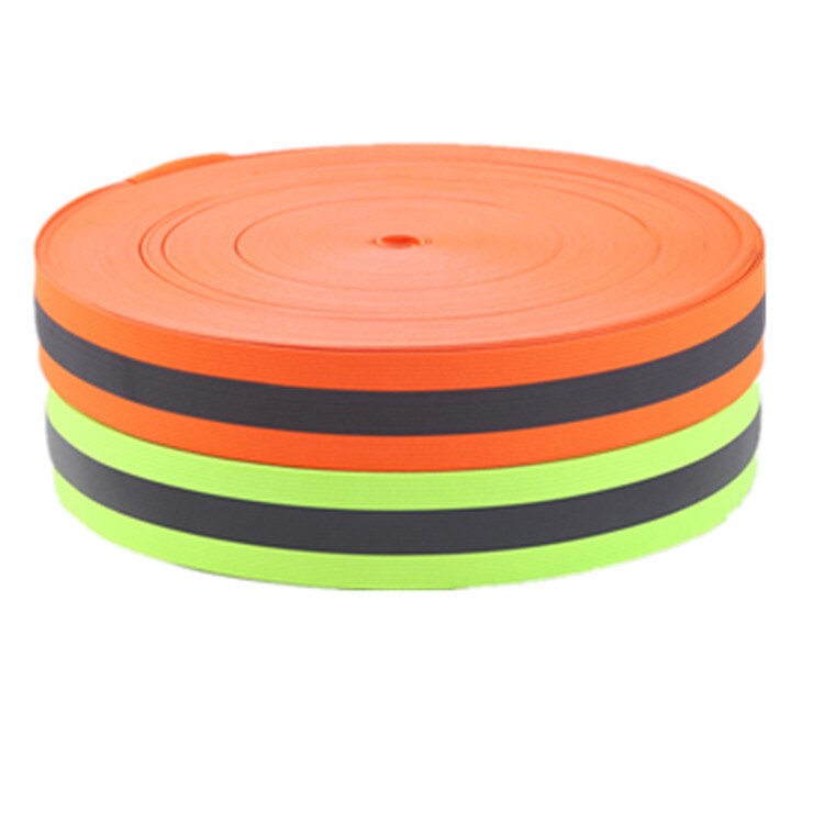 10 m/partij 1cm 2cm 3cm 4cm 5cm Groen Oxford reflecterende stof naaien tape, genaaid reflecterende tape voor kleding tassen hoge zichtbaarheid