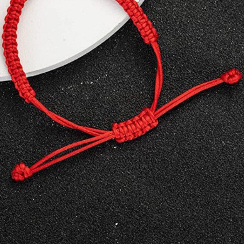 Handmade Tibetan Buddhist Lucky Rope Bracelets Bangles Black &amp; Red Thread Adjustable Knots Bracelet for Women Men Wrist Jewelry