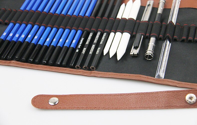 26 Pcs Sketch Drawing Pencil Set Beginners Drawing Supplies Tools Eraser Cutter Drawing Suit Art Kit Painter Students Art Supply