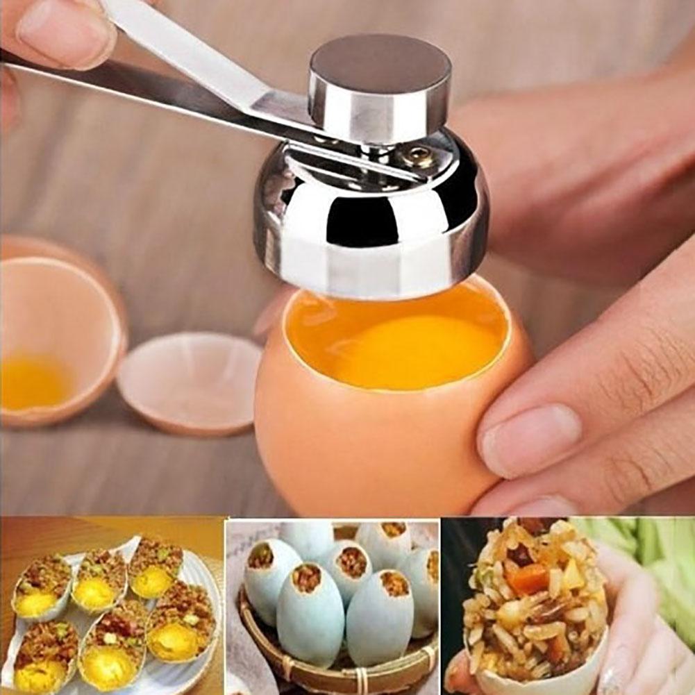 Creatieve Draagbare Roestvrij Staal Ei Opener Schaar Gekookt Ruwe Ei Topper Shell Opener Cutter Cracker Separator Keuken tool