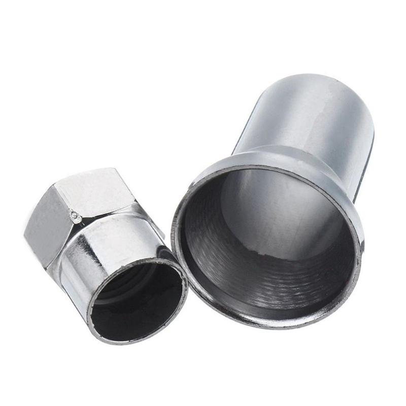 4 stk.  tr413 hjulkapsler krom bil lastbil dæk hjul dæk ventil stilk sekskant dæksler dæksel biltilbehør venstre højre foran bag