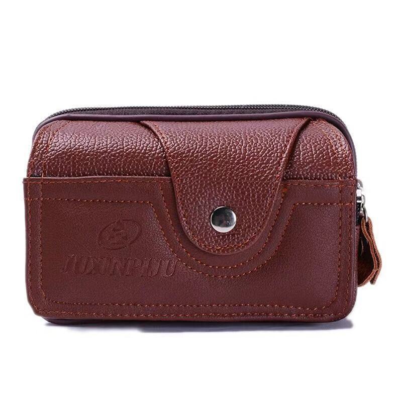 Riñonera Vintage de Pu para hombre y mujer, bolso de cintura multifunción para teléfono, monedero Vintage Unisex, cinturón para exteriores