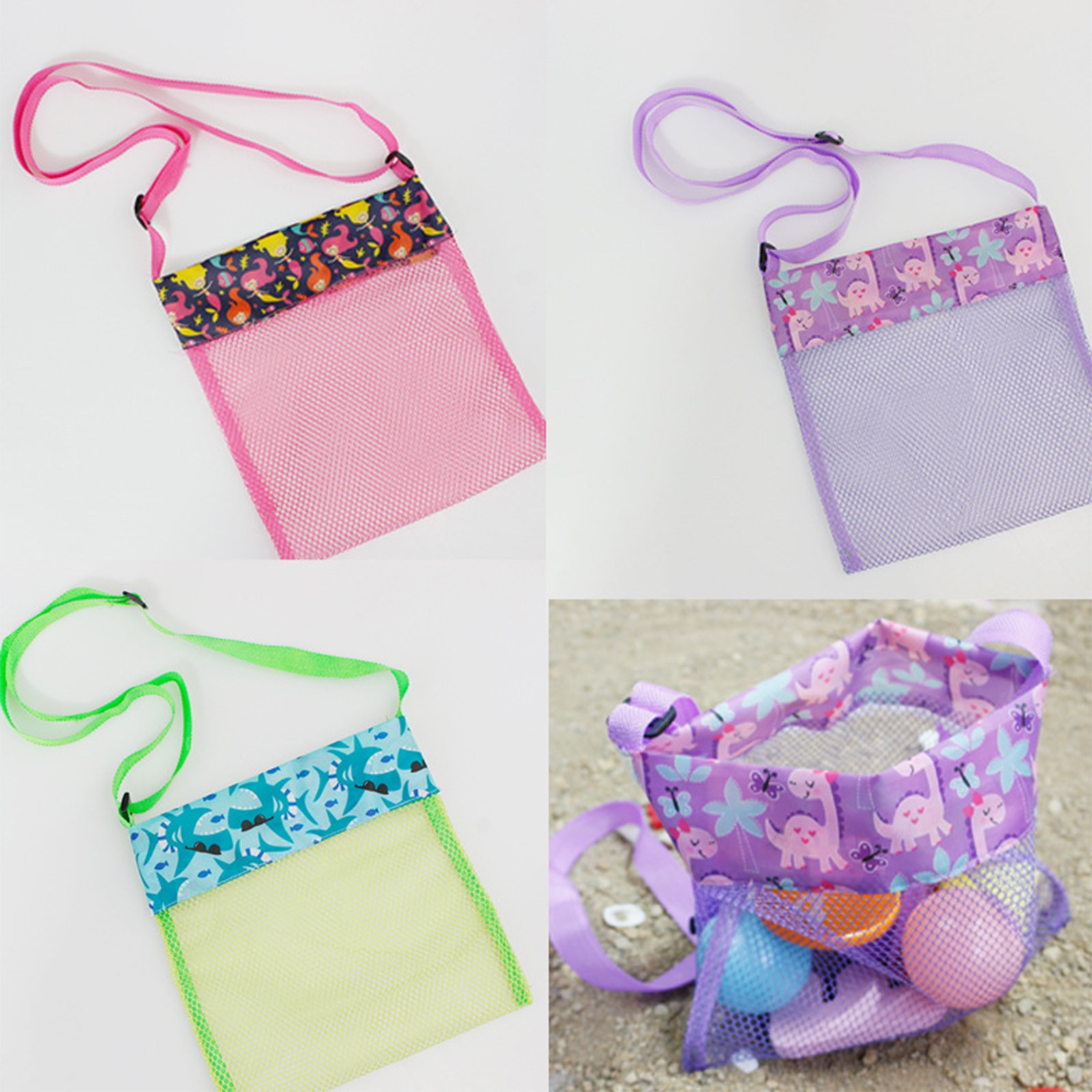 25 # Summer Mesh Storage Bag Portable Kids Sand Shellcollection borsa da spiaggia bambini Sandpit giocattoli borse di stoccaggio Sling Kid Tote Pouch