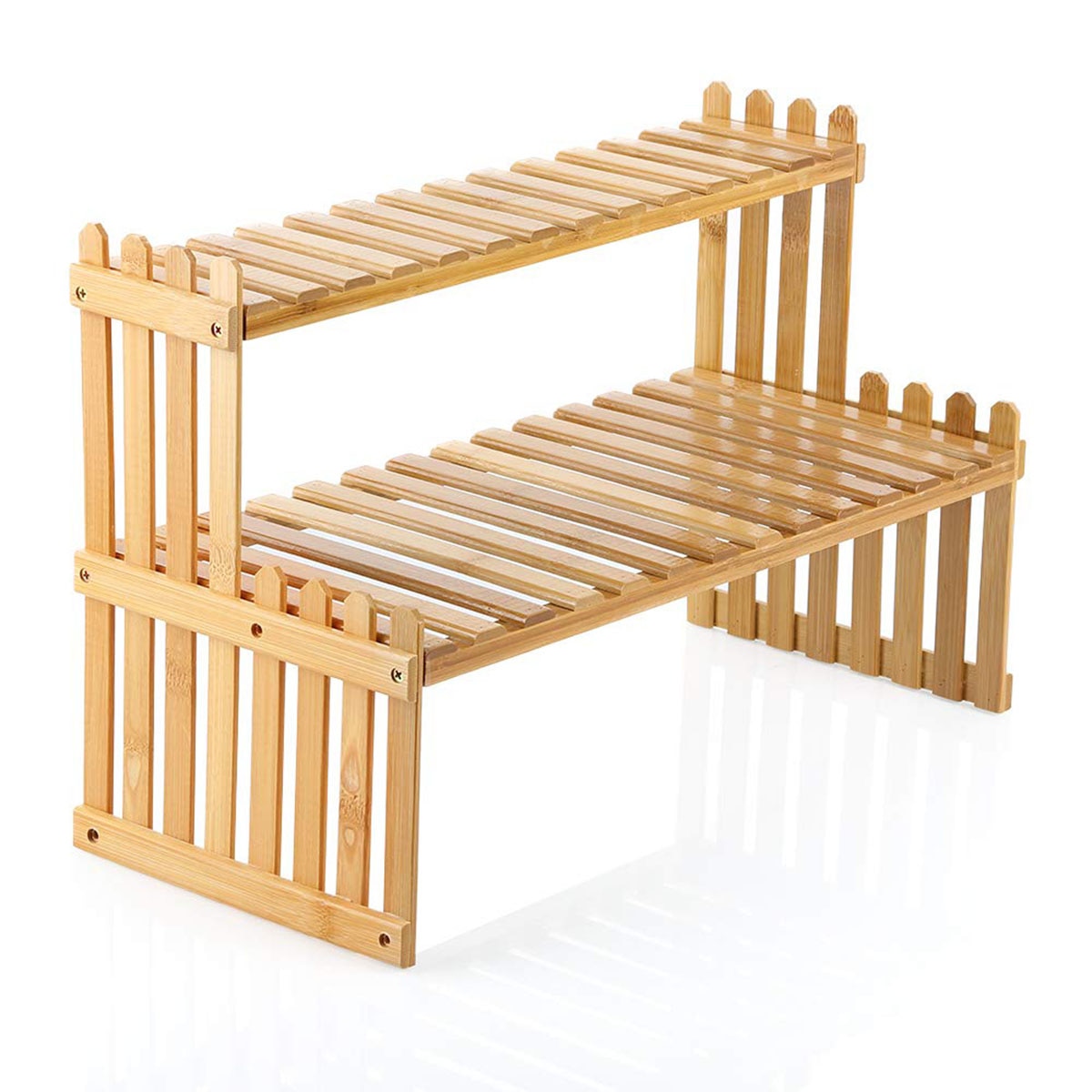 Naturale di Bambù Pianta Ripiani Fiore Giardino Cremagliera Del Basamento Del Fiore di Visualizzazione Del Basamento Mensola di Immagazzinaggio Dell'organizzatore scrivania a casa Balcone giardino