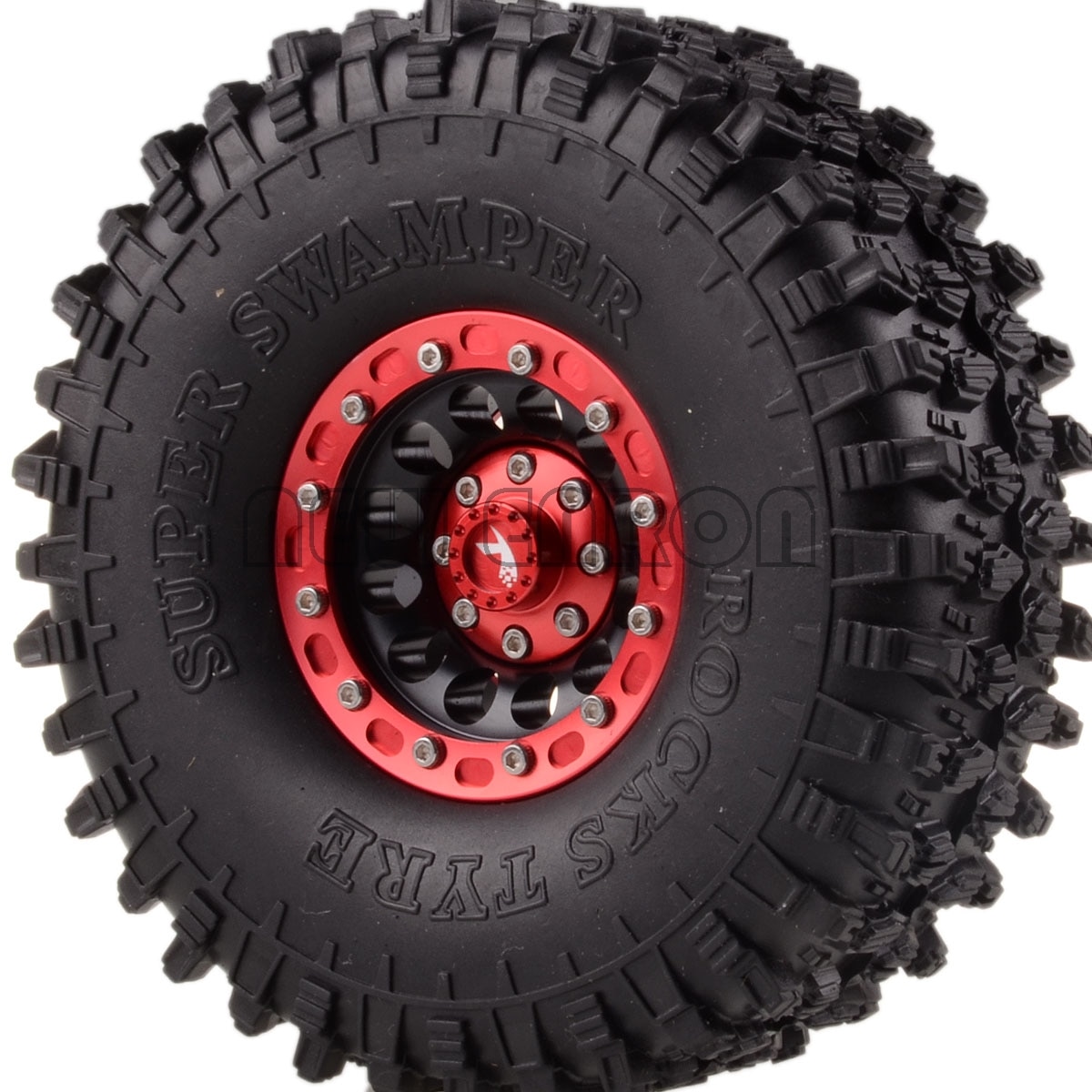 ENRON 1P 1.9" Metal Wheel RIMS & 120mm Super Swamper Rocks Tyre Tires RC 1/10 1:10 Rock Crawler Axial SCX10 SCX10 II 90046