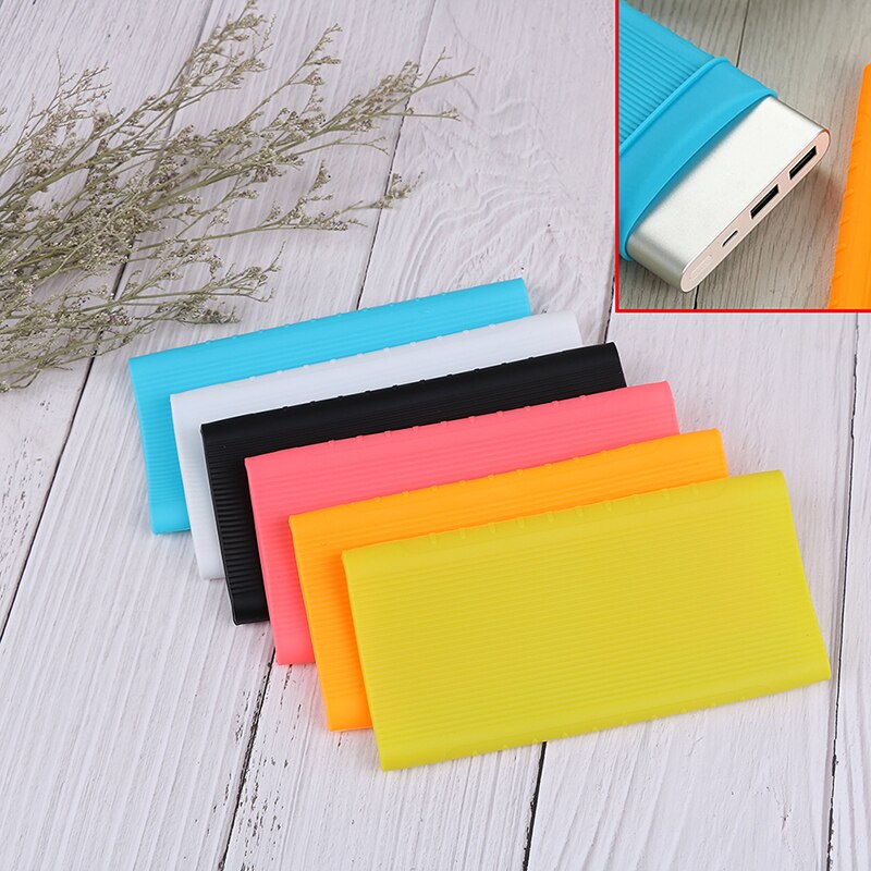 Silicone Power Bank Protector Case Cover For Xiaomi Power Bank 2 Generation 10000mAh Dual USB Port Non-slip Skin Shell Sleeve